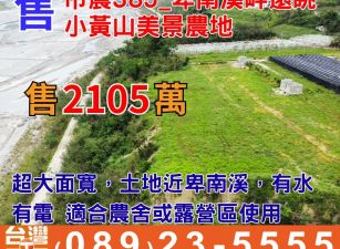 市農385_卑南溪畔遠眺小黃山美景農地