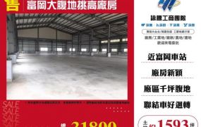 富岡大腹地挑高廠房155