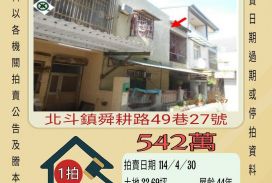 彰化法拍屋-北斗舜耕路透天