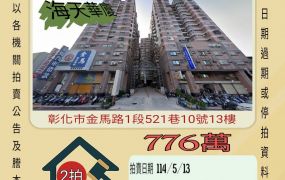 彰化法拍屋-彰化市金馬路三房車位