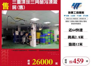 三重頂崁三角窗冷凍廠房(售)