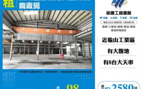 鳳鳴重劃區旁大空間挑高廠房