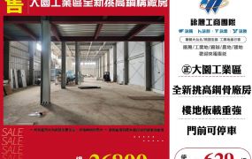 大園工業區全新挑高鋼構廠房