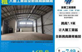 大園工業區全新挑高鋼構廠