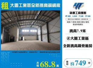 大園工業區全新挑高鋼構廠