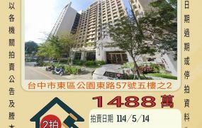 台中法拍屋-東區台中新站三房平車