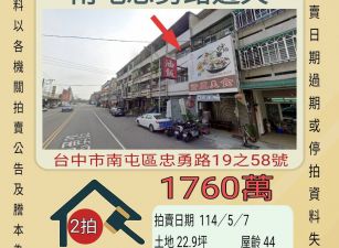 台中法拍屋-南屯忠勇路店面