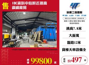 IDC資料中心附近挑高鋼構廠房