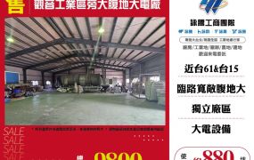 觀音工業區旁大腹地大電廠房