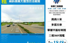 桃科挑高大腹地合法廠房
