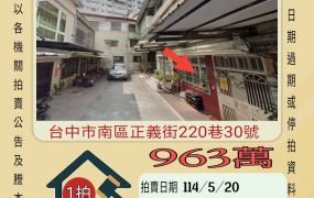 台中法拍屋-南區國光國小透天