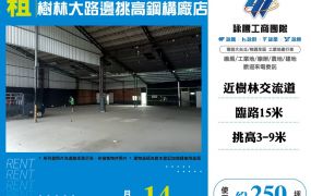 樹林大路邊挑高鋼構廠店