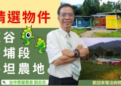 鹿谷茅埔段平坦農地(專任)台中買屋賣房土地王劉志忠