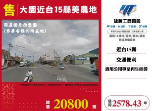 【大勝哥桃園買房】大園近台15線美農地