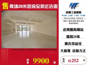 青埔20米路旁全新金店面