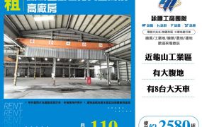 鳳鳴重劃區旁大空間挑高廠房
