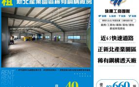 新北產業園區稀有鋼構廠房