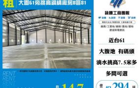大園61旁挑高鋼構廠房B區155