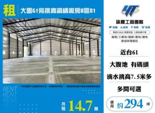 大園61旁挑高鋼構廠房B區155