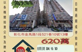 彰化法拍屋-金馬路三房車位