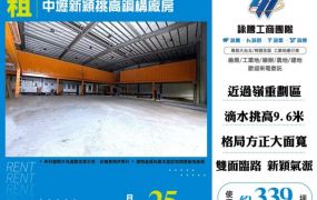 中壢新穎挑高鋼構廠房156