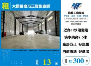 大園挑高方正腹地廠房155