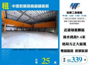 中壢新穎挑高鋼構廠房156