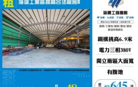 海湖工業區挑高合法廠房B182
