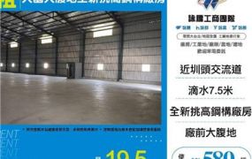 大園大腹地全新挑高鋼構廠房