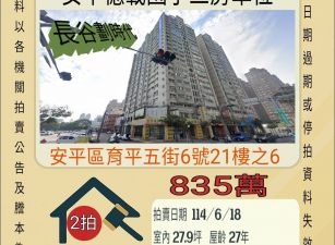 台南法拍屋-安平億載國小三房車位