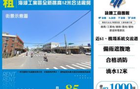 海湖工業區全新挑高12米合法廠房(B)182
