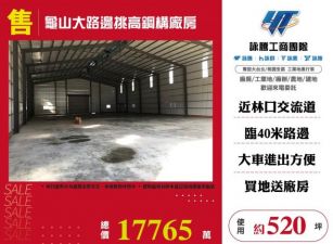 龜山大路邊挑高鋼構廠房124