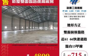 ✨新屋雙面臨路挑高廠房☎️