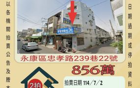 台南法拍屋-永康復興國小店面