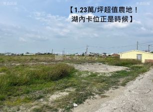 【1.23萬/坪超值農地！湖內卡位正是時候】0908-040999