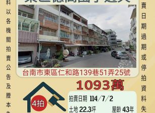 台南法拍屋-東區德高國小透天