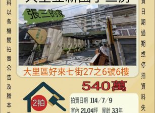 台中法拍屋-大里立新國小三房