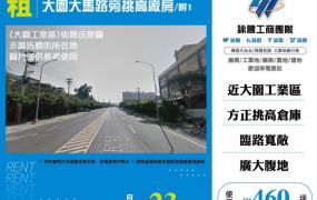 大園大馬路旁挑高廠房/附1-155