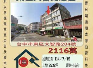 台中法拍屋-東區大智路店面