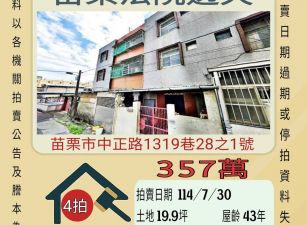 苗栗法拍屋-苗栗法院透天