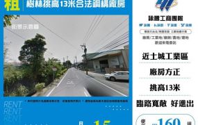 樹林挑高13米合法鋼構廠房145