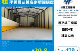 平鎮合法挑高嶄新鋼構廠