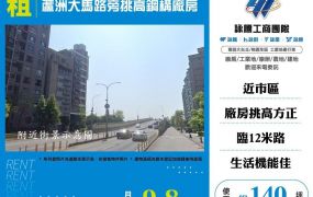 【租】蘆洲大馬路旁挑高鋼構廠房FT08698