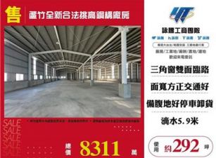蘆竹全新合法挑高鋼構廠房