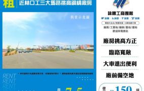 近林口工三大馬路挑高鋼構廠房145