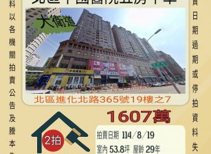 北區中國醫五房平車-8/19開標