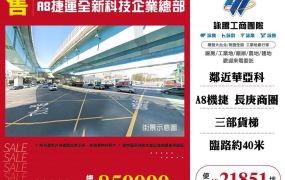【售】A8捷運全新科技企業總部FT08931