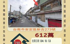 安定新吉透天-8/13開標