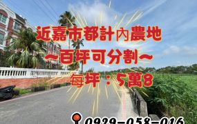 近嘉市都計內農地 ~百坪可分割~