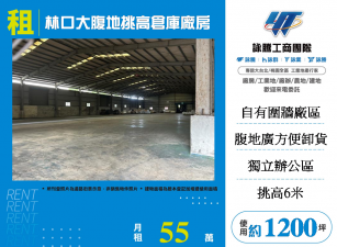 林口大腹地挑高倉庫廠房
